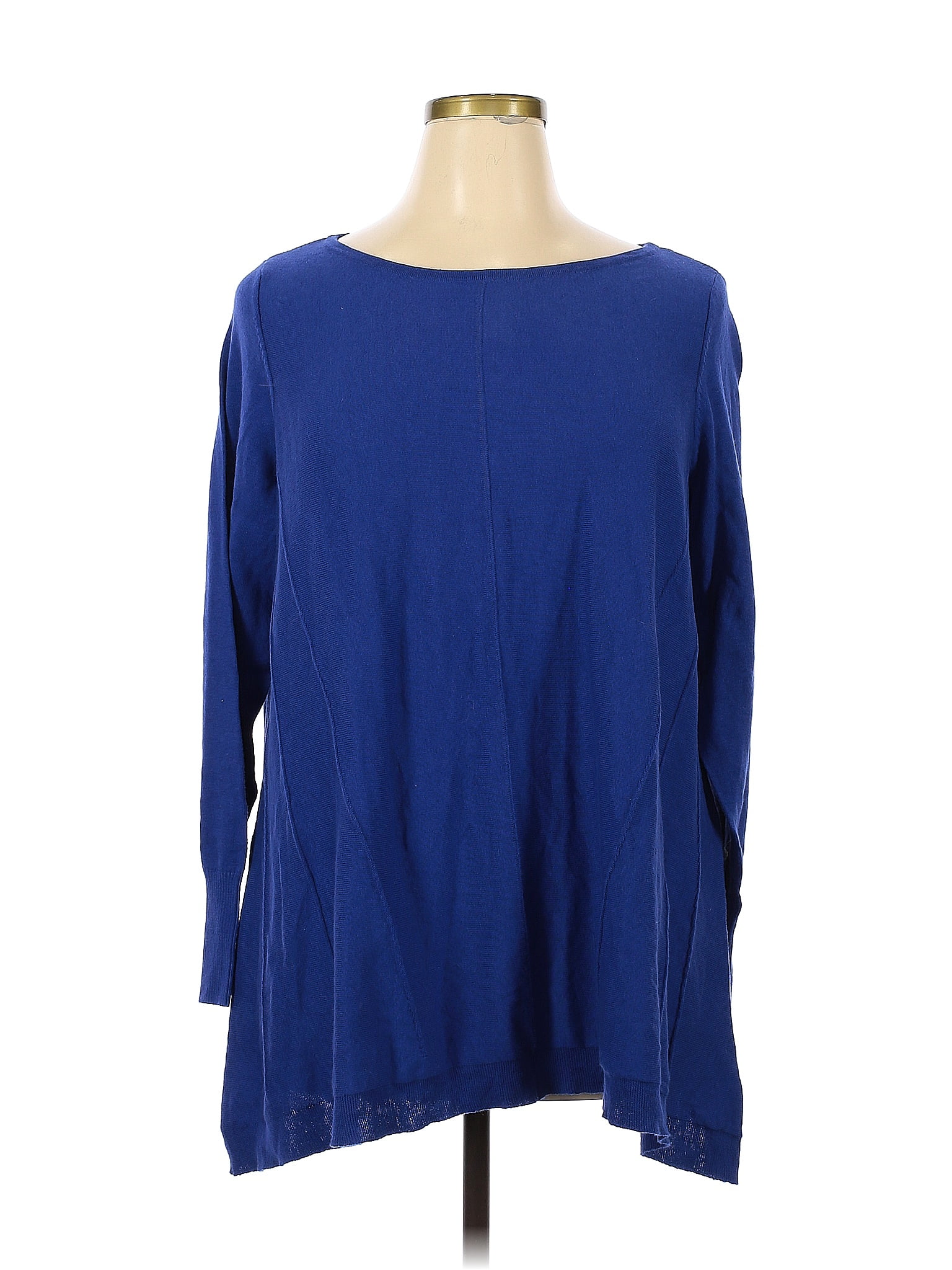 LOGO by Lori Goldstein Solid Sapphire Blue Sweatshirt Size XL - 73% off ...