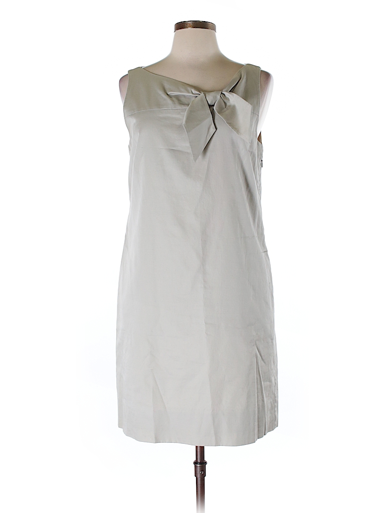 J.Crew 100% Cotton Solid Beige Casual Dress Size 12 - 77% off | thredUP