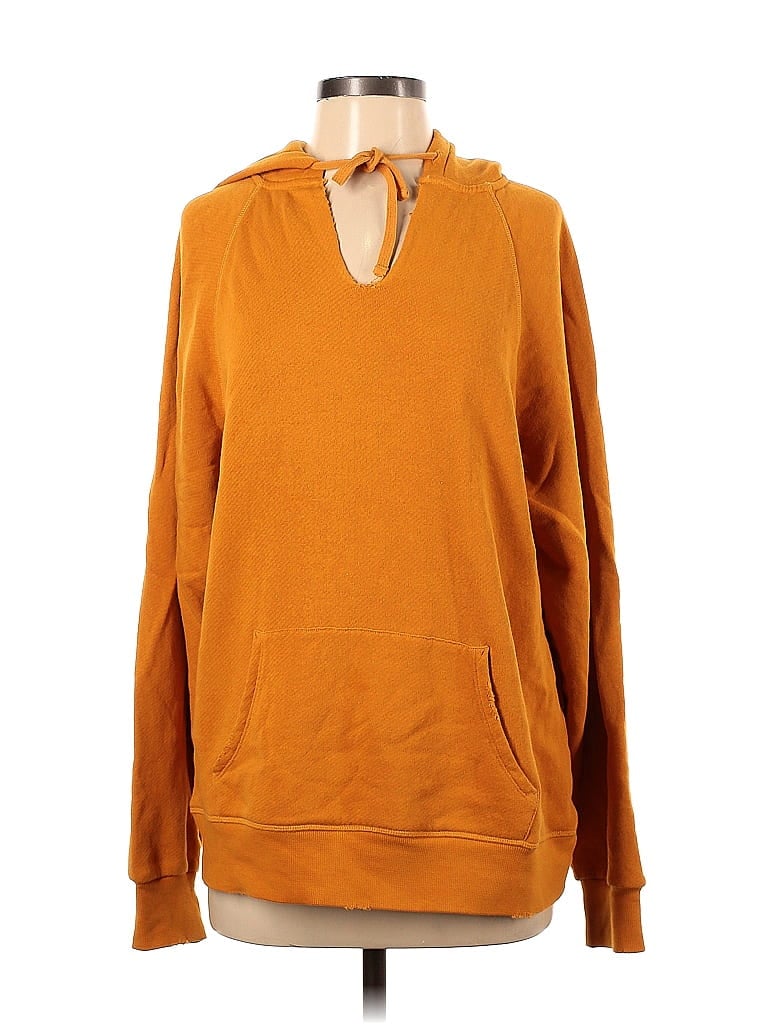 Sincerely Jules for Bandier 100% Cotton Solid Orange Pullover