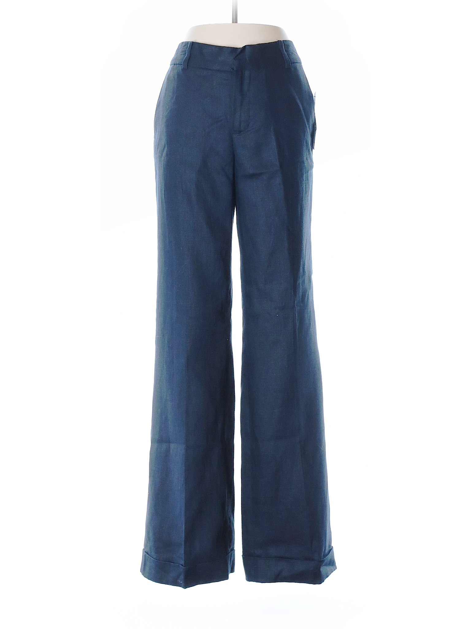 Chaps 100% Linen Solid Dark Blue Linen Pants Size 4 - 75% off | thredUP