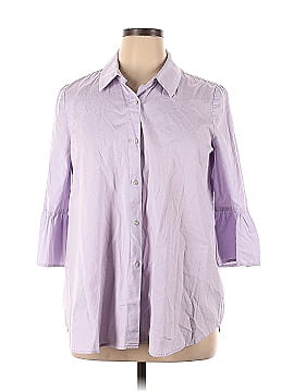 Slate & Willow Lilac Oxford Maternity Shirt (view 1)