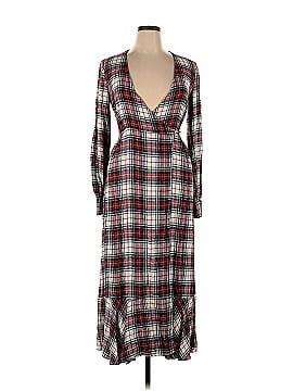 Petersyn Plaid Salal Wrap Dress (view 1)