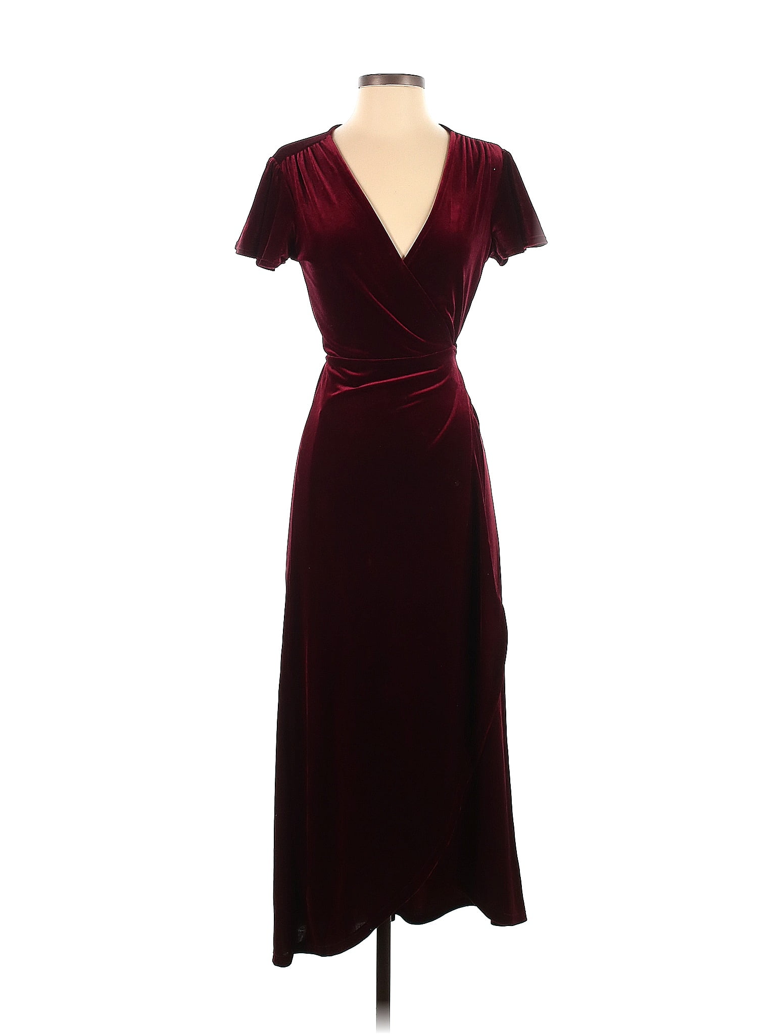 BHLDN Solid Maroon Burgundy Cocktail Dress Size S - 69% off | thredUP