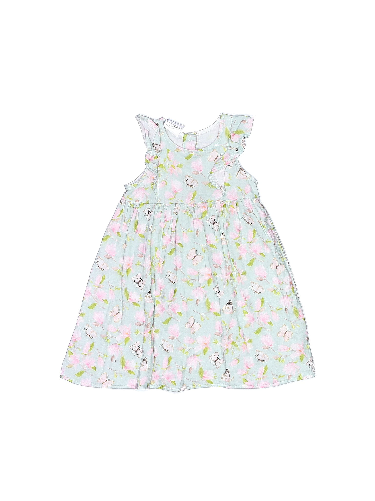 Stitchy Fish 100% Cotton Floral White Dress Size 3t - 68% Off 