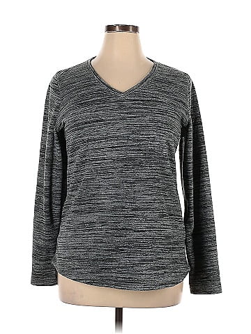Tek Gear 100% Polyester Color Block Marled Gray Sweatshirt Size XL - 52%  off