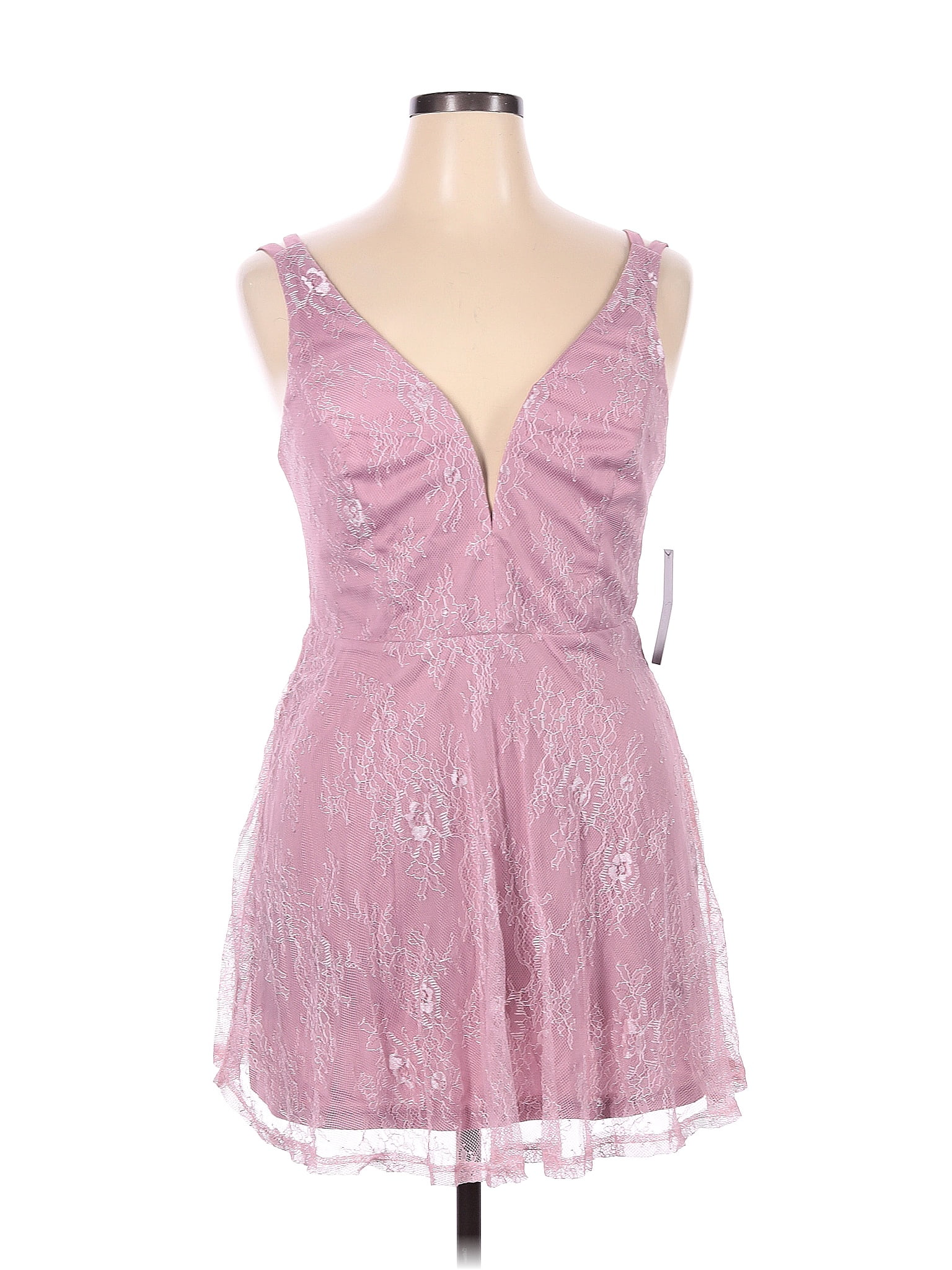 Lulus 100 Nylon Pink Cocktail Dress Size XL 61 off thredUP