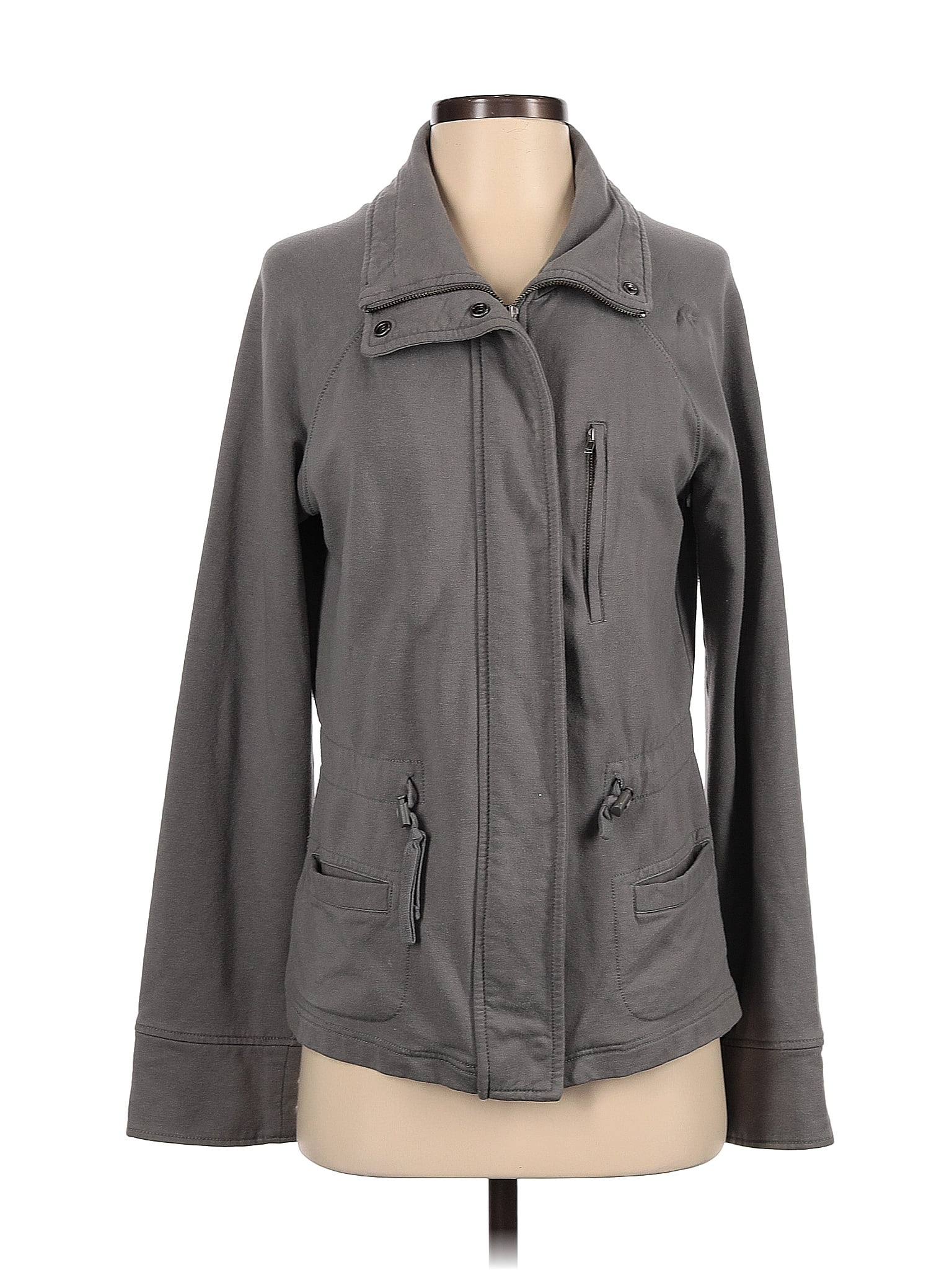 Gap Solid Gray Jacket Size XS - 69% off | thredUP