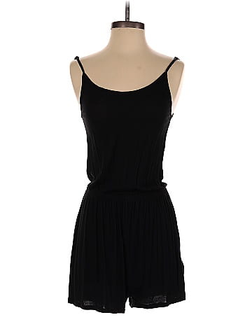 Divided by H&M 100% Viscose Solid Black Romper Size S - 56% off