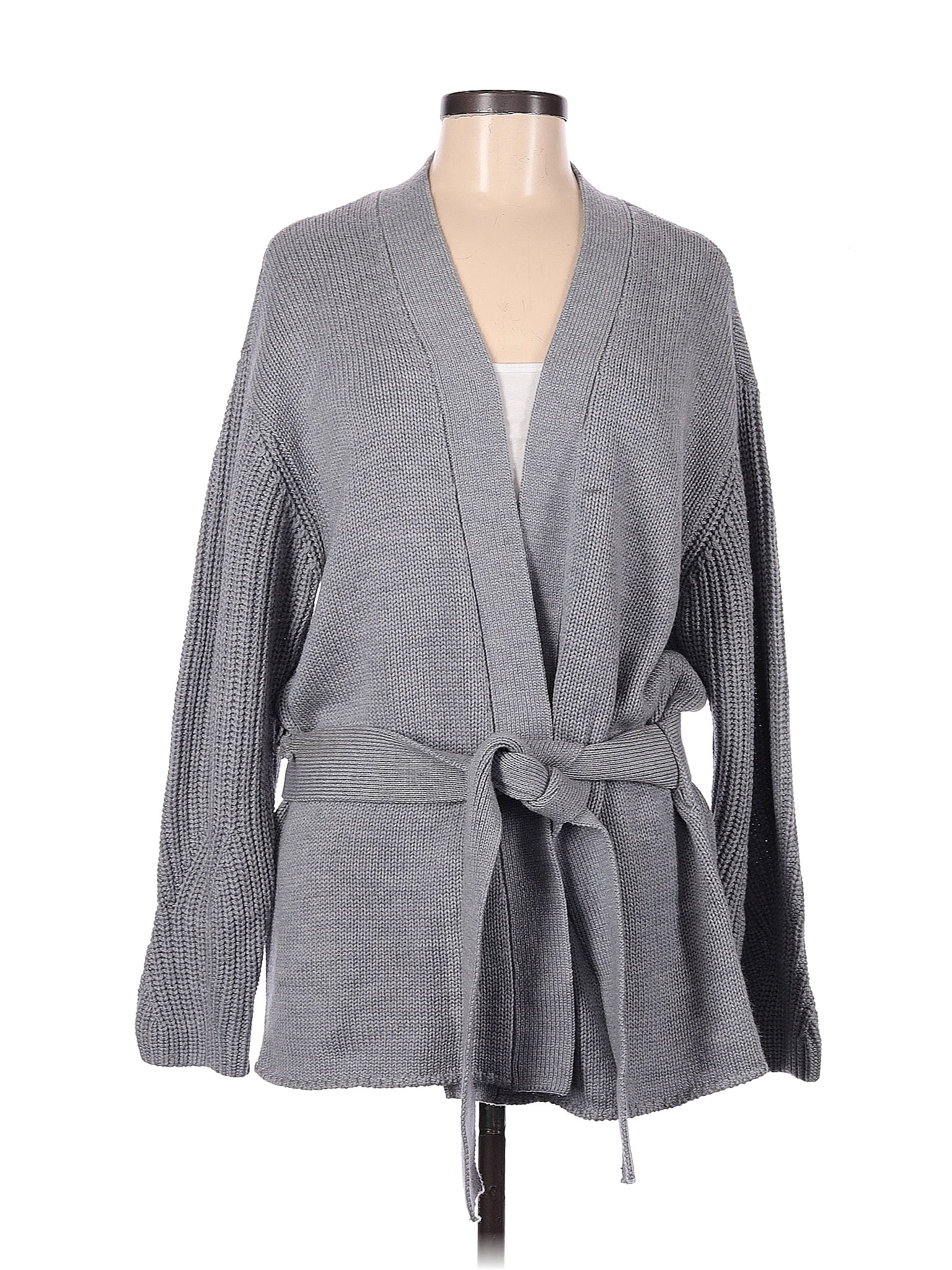 Roller Rabbit Sweaters Roller Rabbit 100% Merino Extra Fine Wool Solid Gray Shrug Size XS - 73 ...