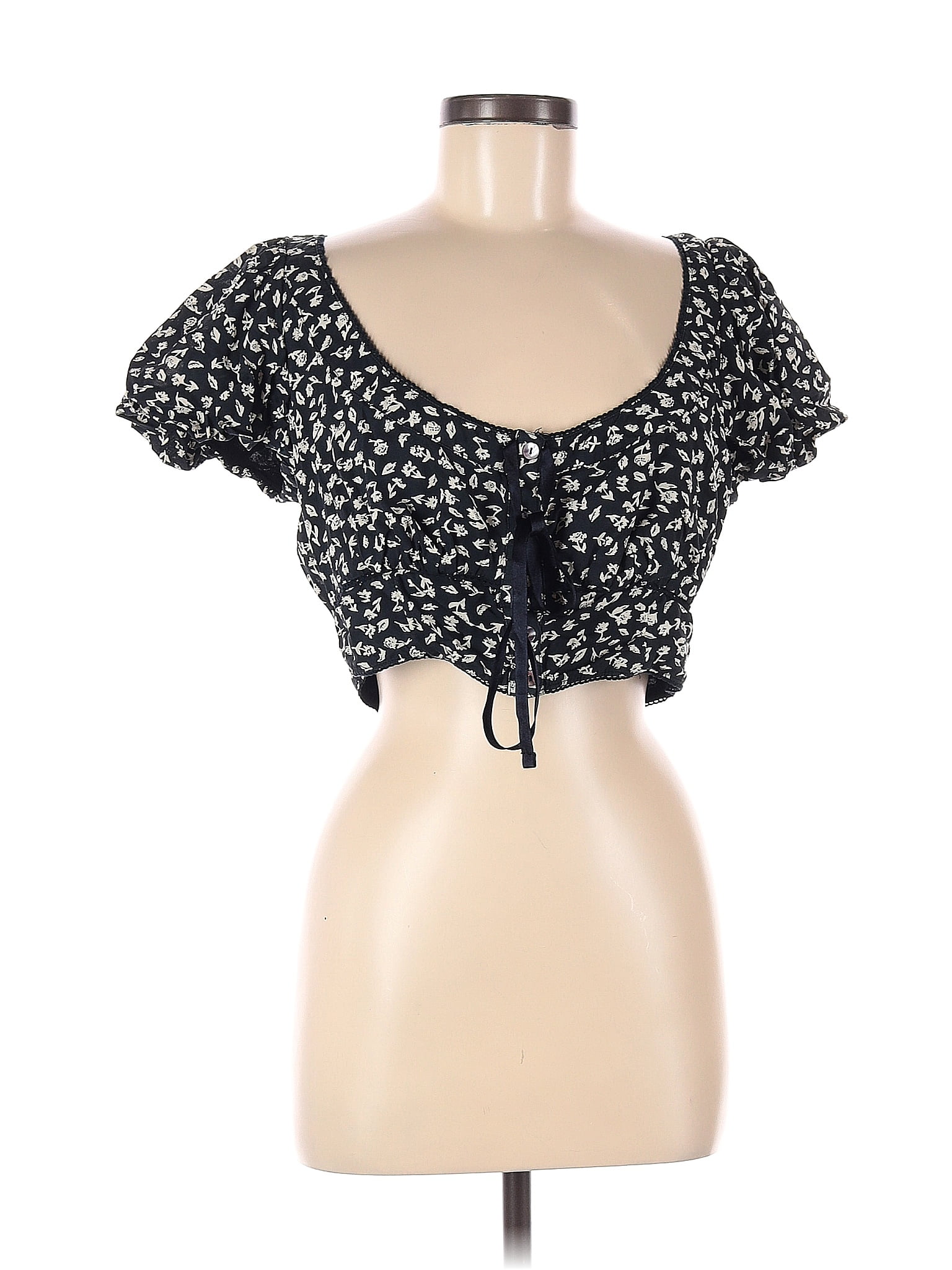 Free People Women's Mix N Match Blouse Black Size X-Small