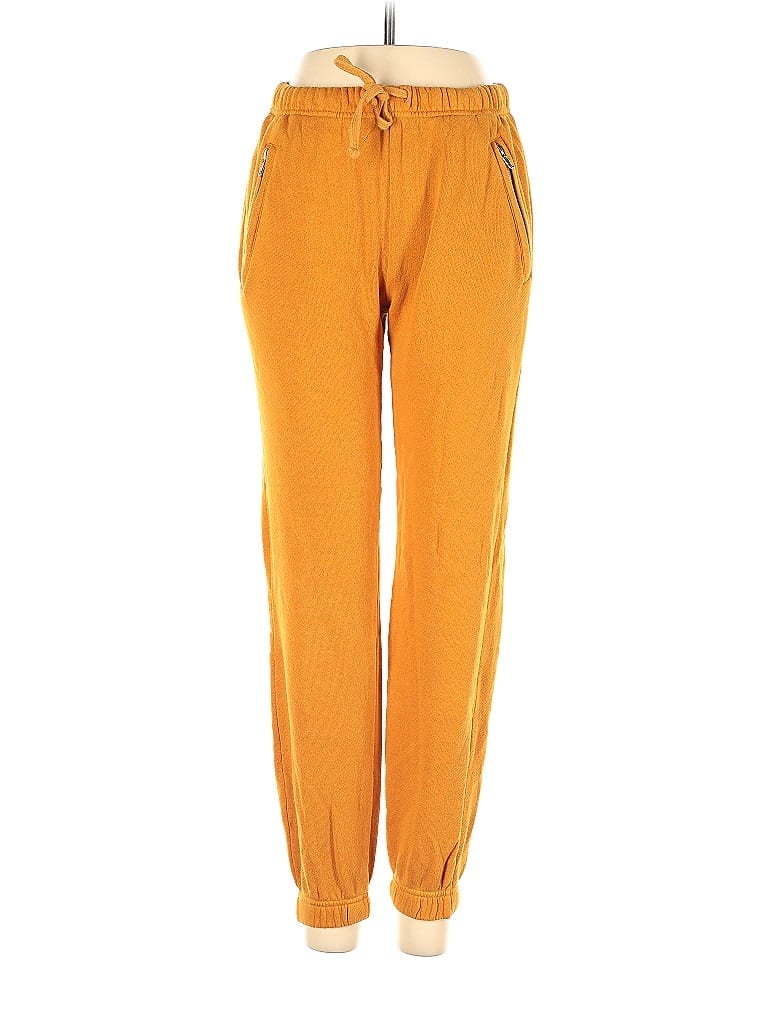 Sincerely Jules for Bandier 100% Cotton Solid Yellow Casual Pants
