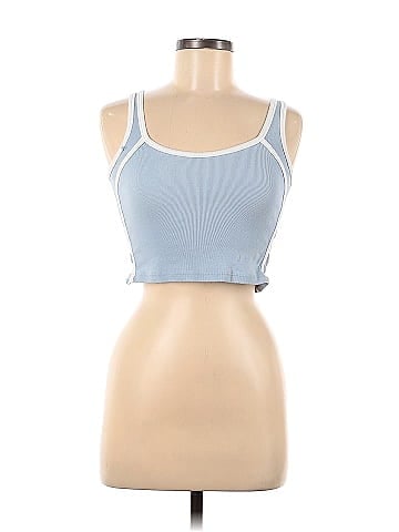 Brandy Melville 100% Cotton Blue Tank Top One Size - 42% off