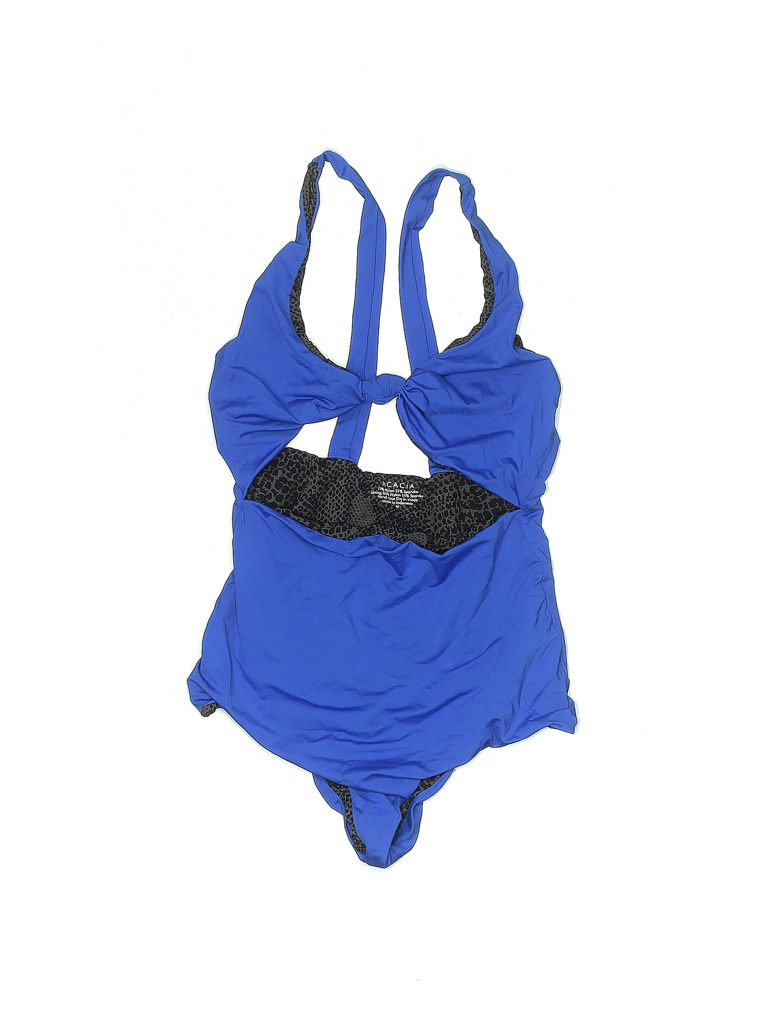 Acacia Solid Blue One Piece Swimsuit Size M 75 Off Thredup 0896