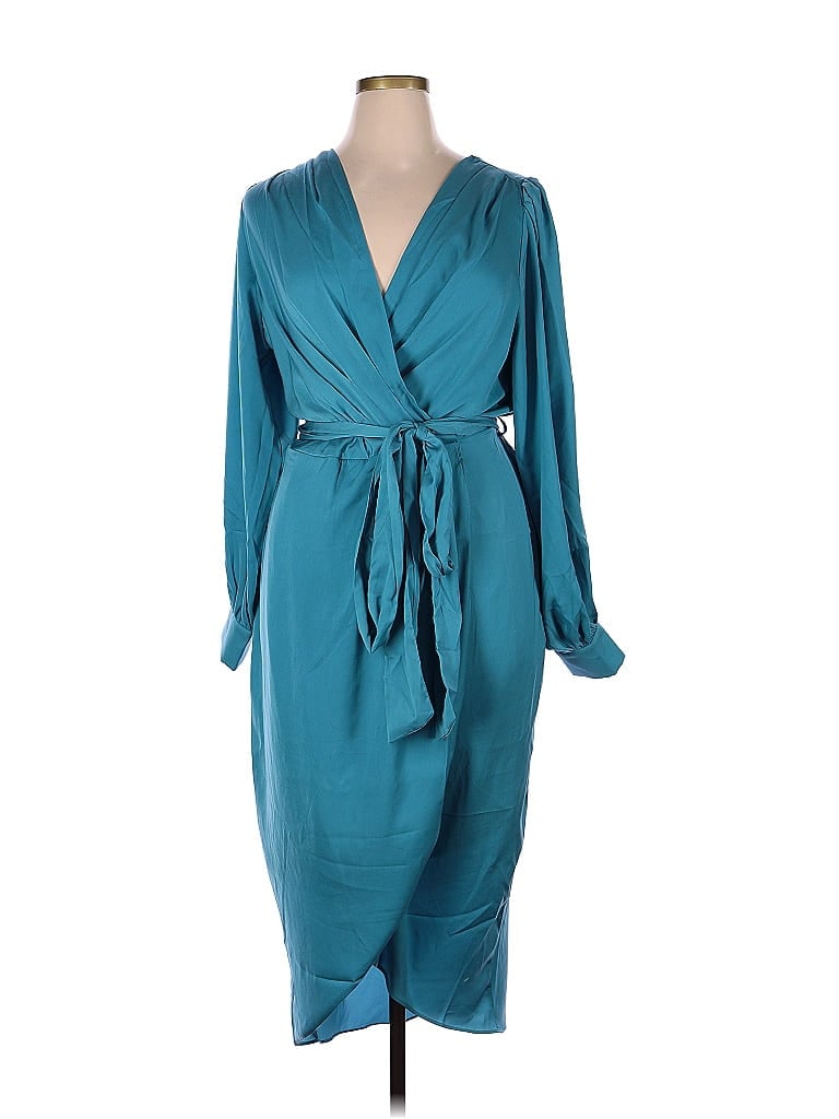 City Chic Solid Teal Casual Dress Size 14 Plus (XS) (Plus) - 51% off ...