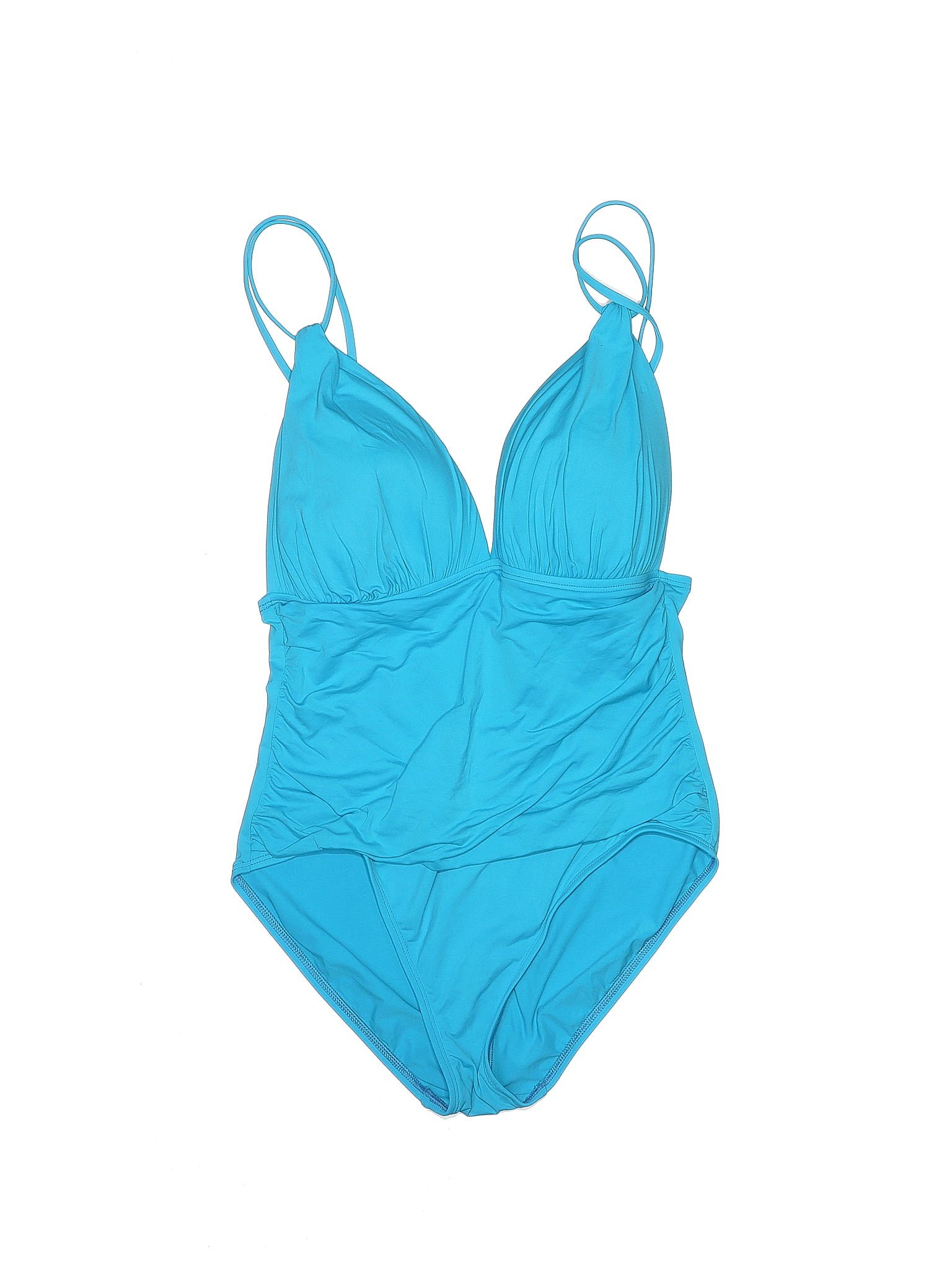 La Blanca Solid Blue One Piece Swimsuit Size 12 - 59% off | thredUP