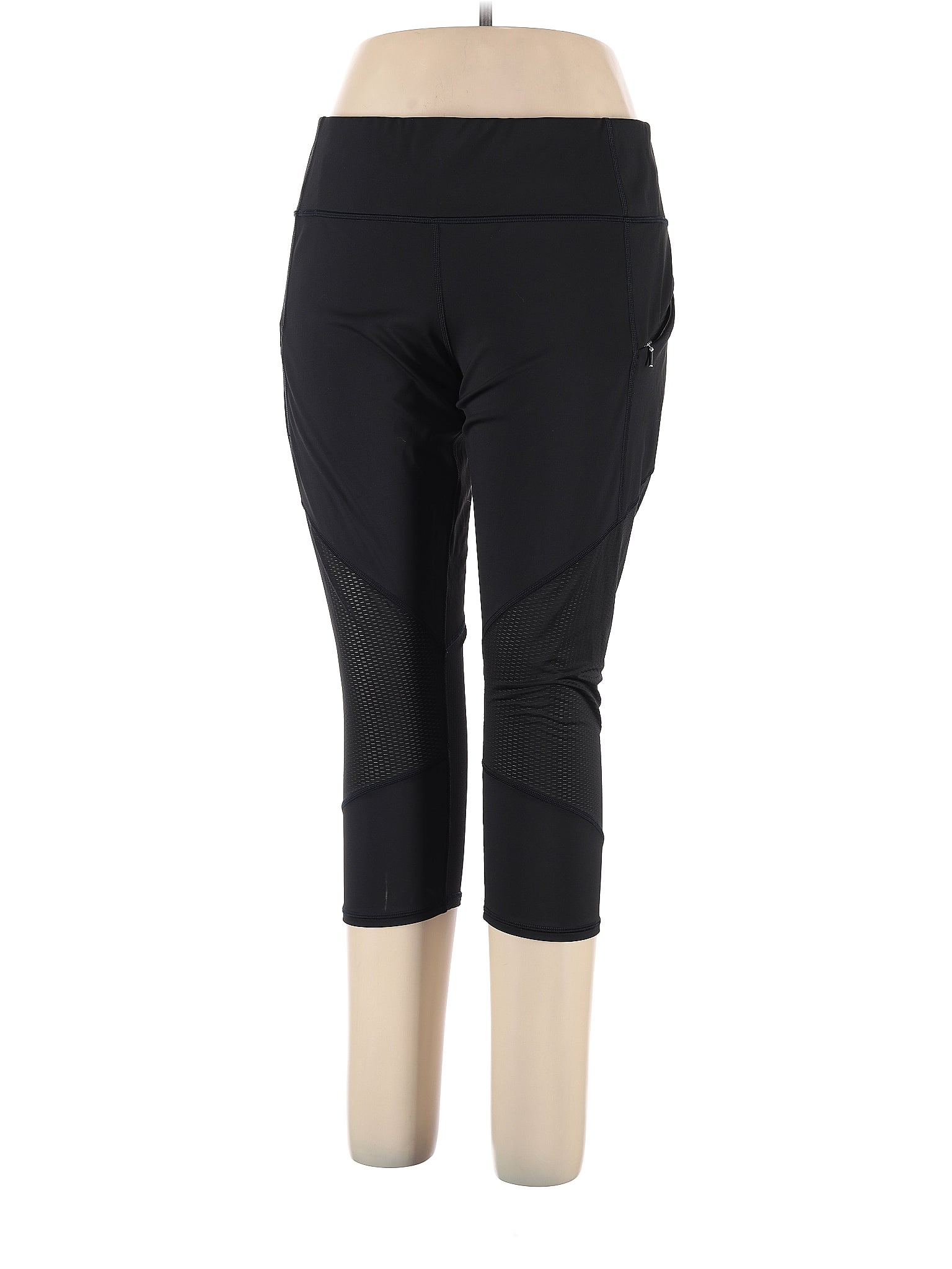 Athleta 100% Polyester Solid Black Leggings Size XL - 60% off