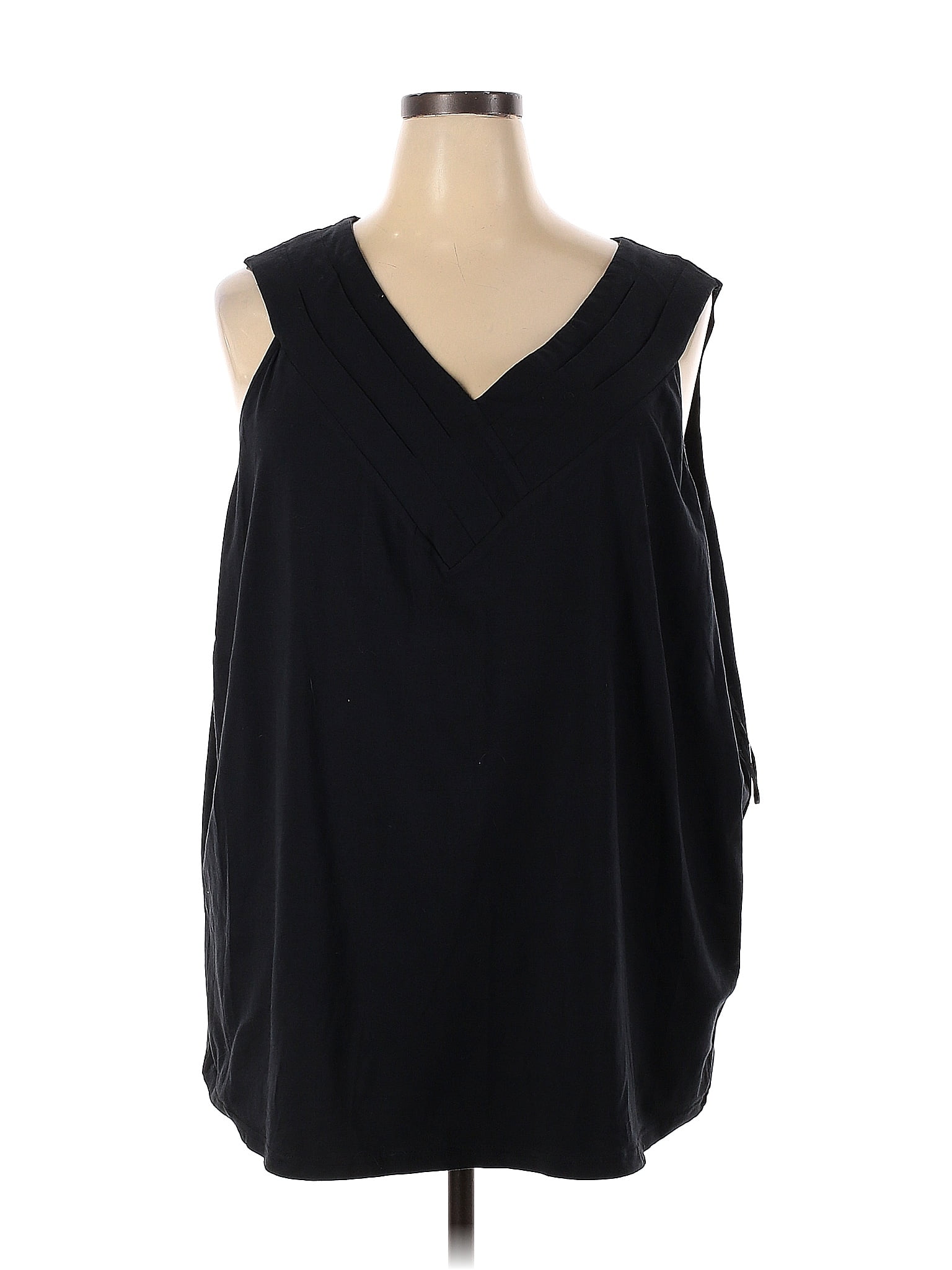 Selection b.p.c. Bonprix Collection Solid Black Sleeveless T-Shirt Size ...