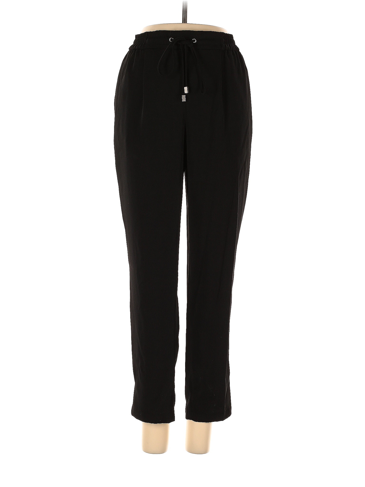 Zara 100 Polyester Solid Black Casual Pants Size XS 53 off thredUP