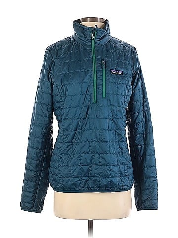 Patagonia 100% Polyester Solid Teal Jacket Size S - 28% off