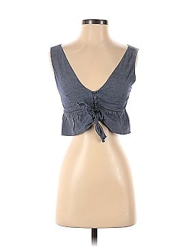 Thakoon Collective Chambray Ruffle Crop Top (view 1)