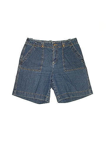 Orvis 100% Cotton Solid Blue Denim Shorts Size 6 - 68% off