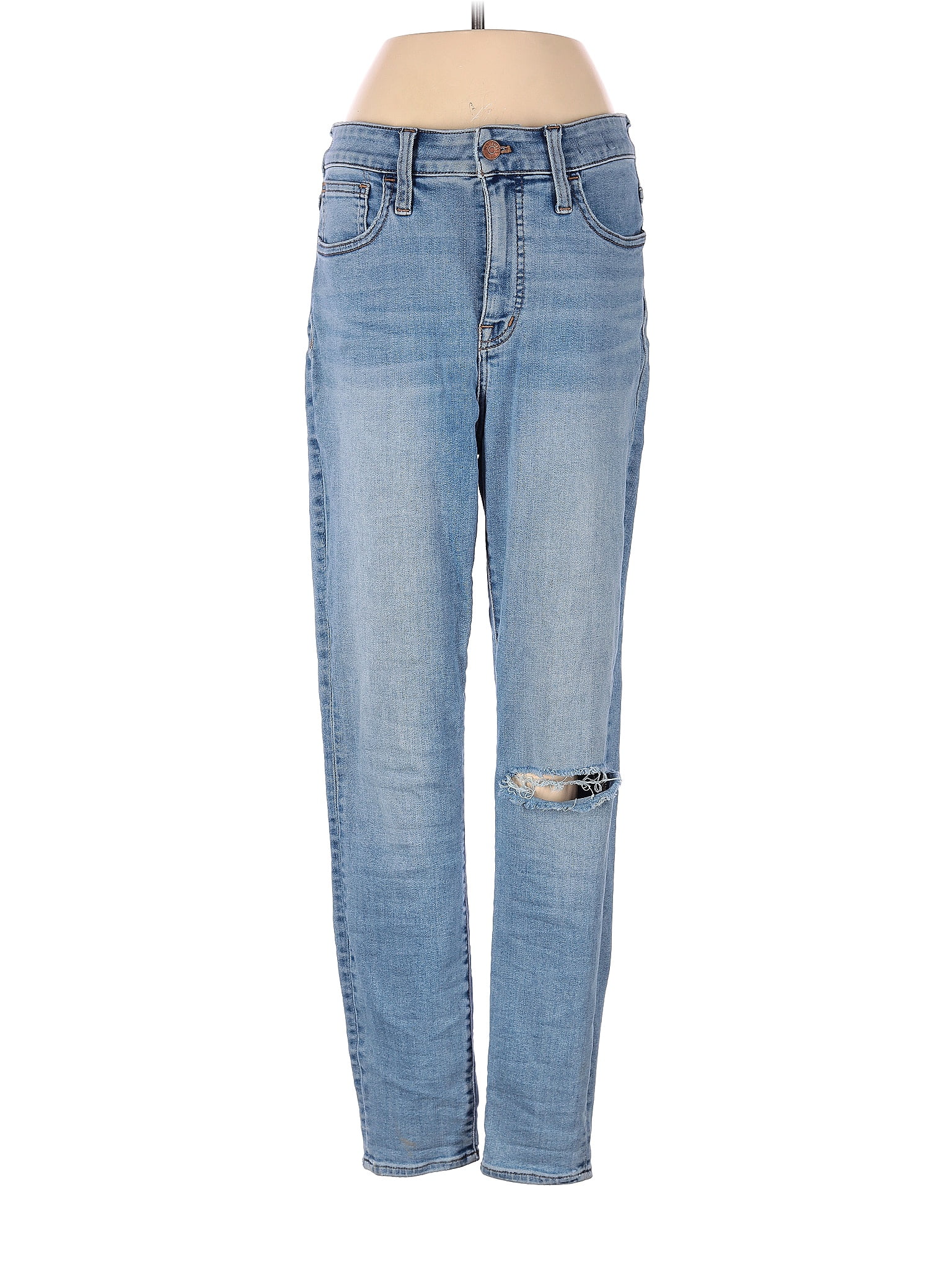 Madewell Solid Blue Curvy Roadtripper Authentic Jeans in Benton Wash ...