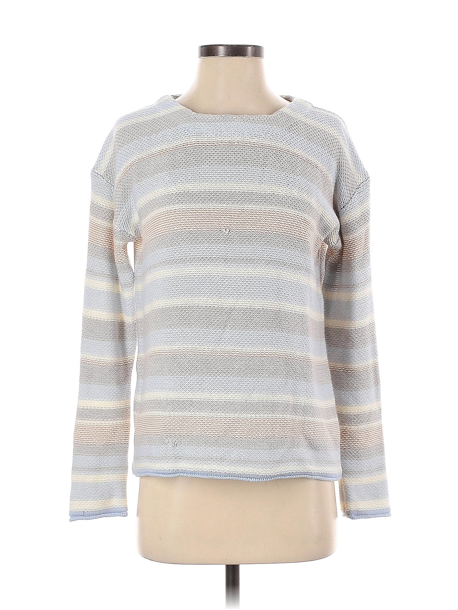 Faherty Color Block Stripes Silver Pullover Sweater Size S - 79% off ...