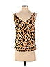 Thakoon Collective 100% Polyester Brown Animal Print Slip Tank Size 2 - photo 1
