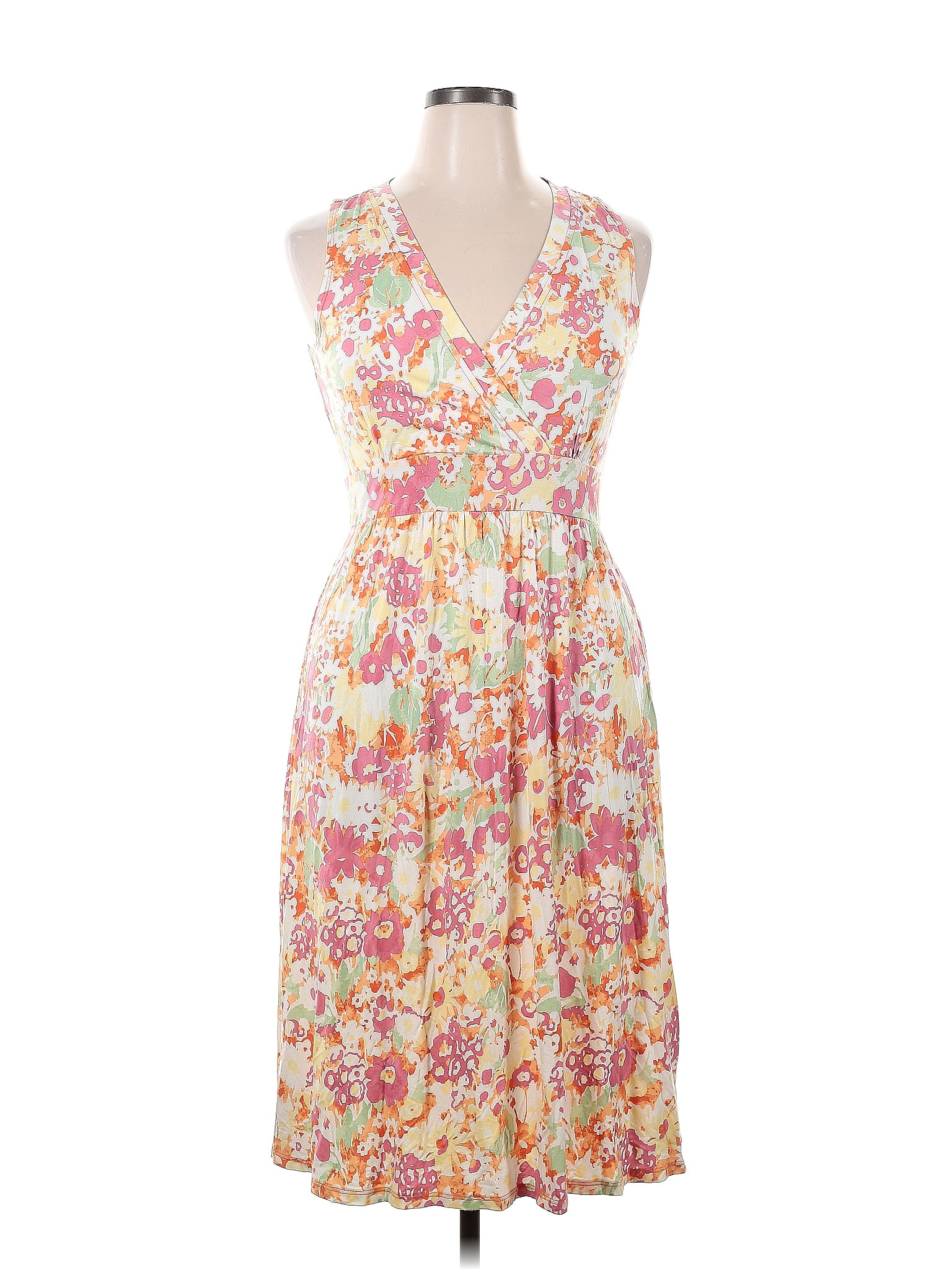 L.L.Bean Floral Multi Color Pink Casual Dress Size L - 41% off | thredUP
