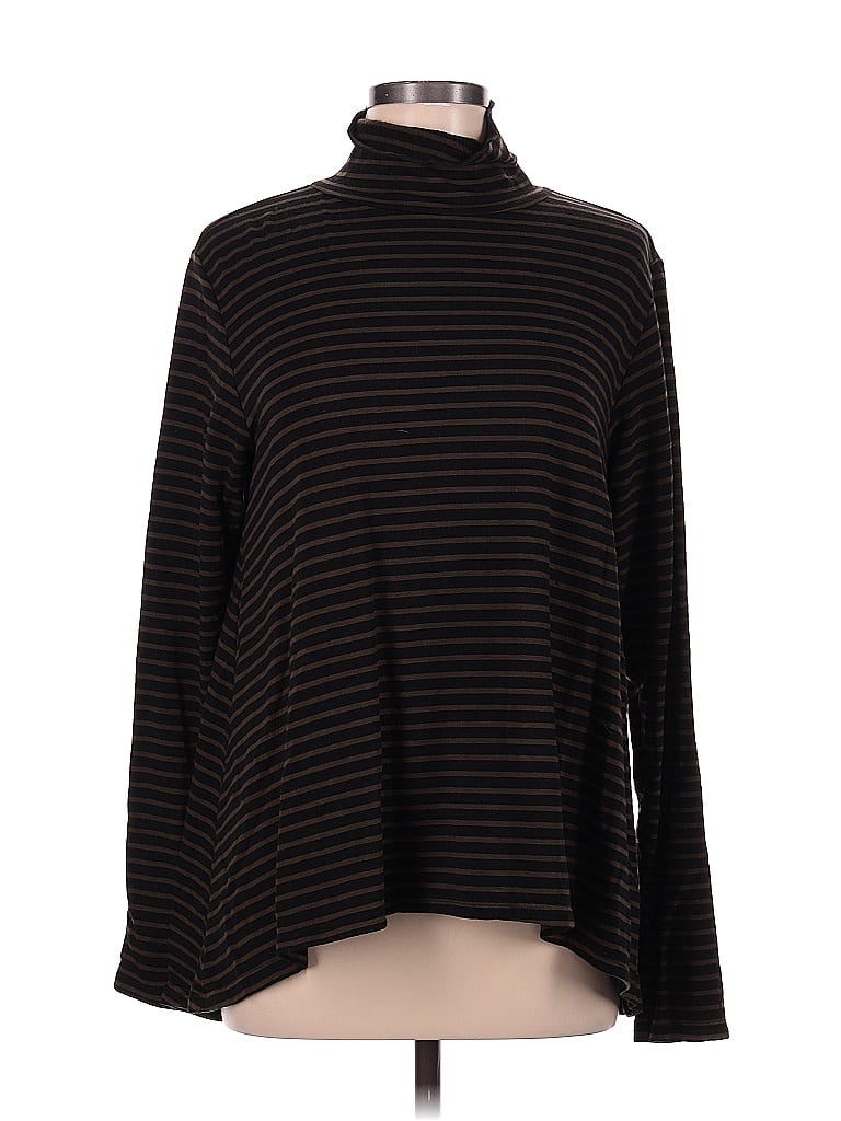Cut.Loose Color Block Stripes Black Turtleneck Sweater Size M - 51% off ...