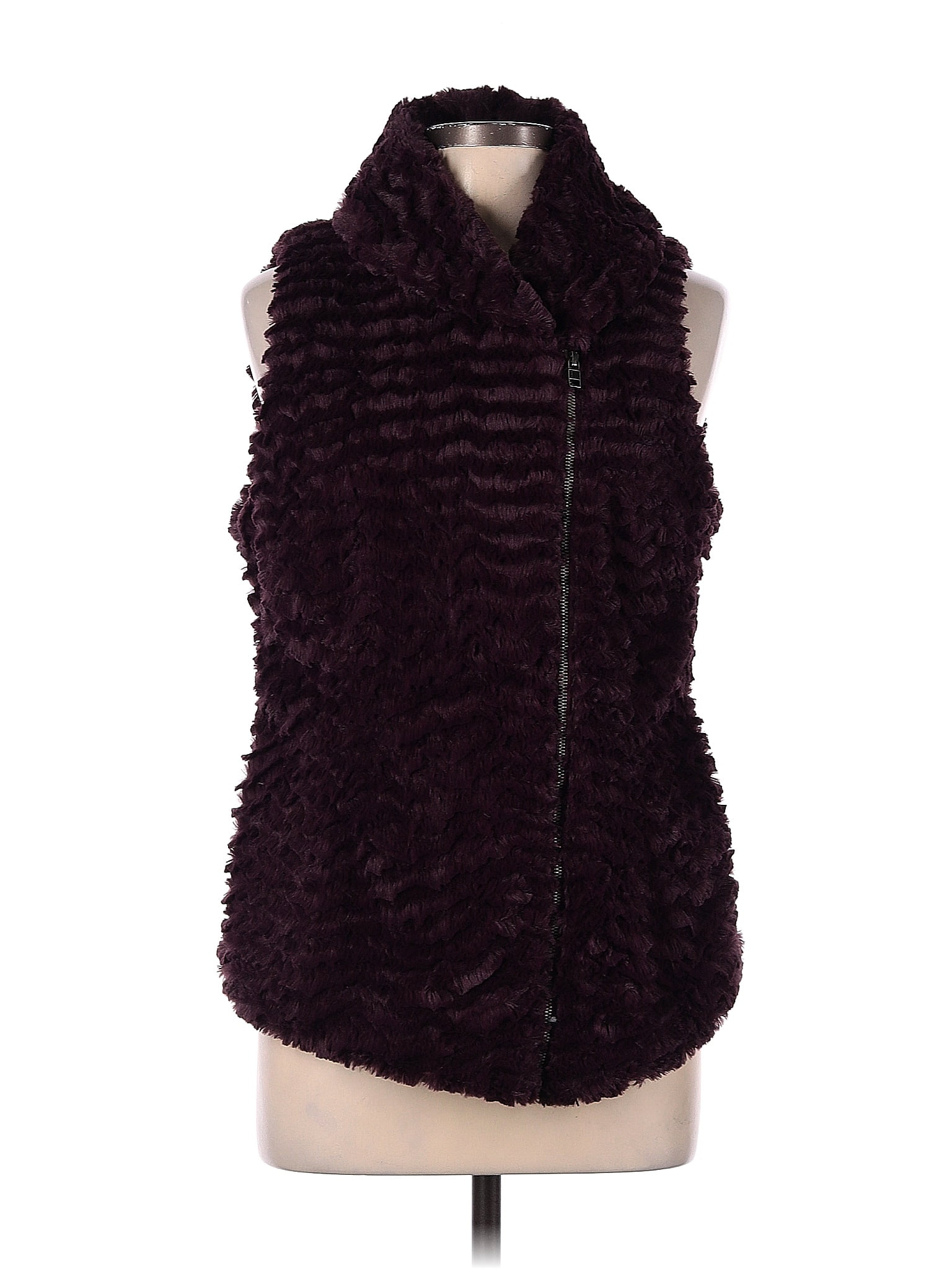 Patagonia 100% Polyester Solid Burgundy Faux Fur Vest Size L - 69% off ...