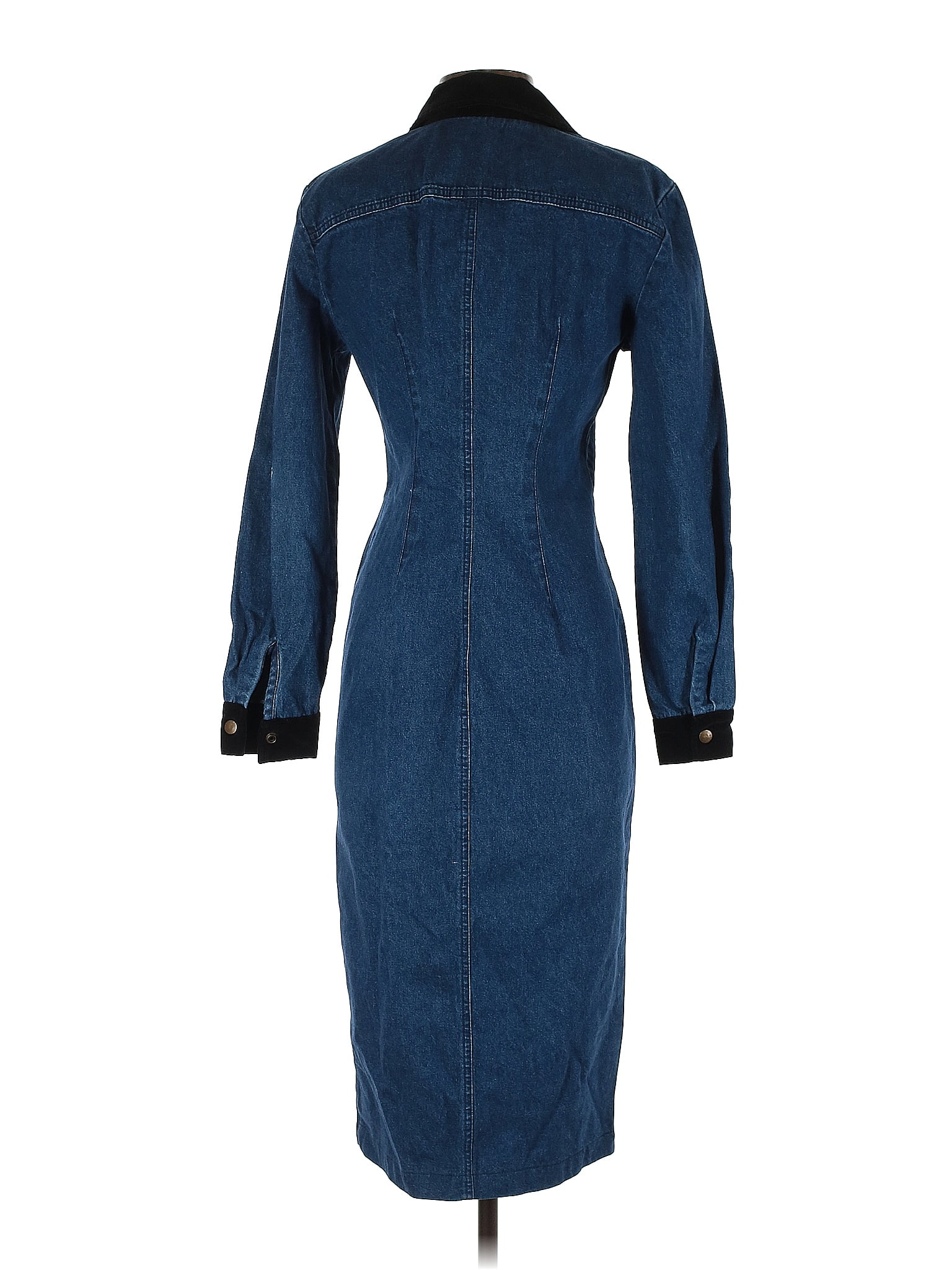Paris Sport Club 100% Cotton Solid Blue Casual Dress Size 7 - 55