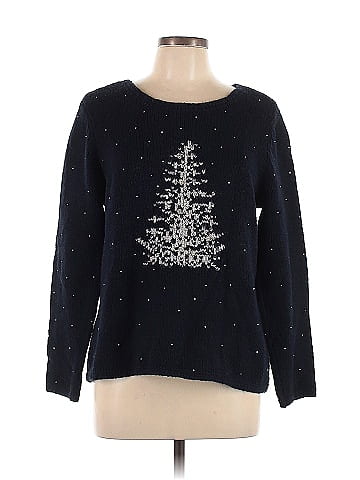 J.Jill Color Block Polka Dots Black Pullover Sweater Size 2X (Plus