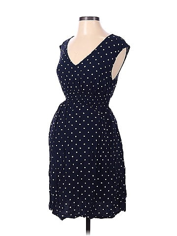 H&M Mama Polka Dot Maternity Dress in Navy/White 