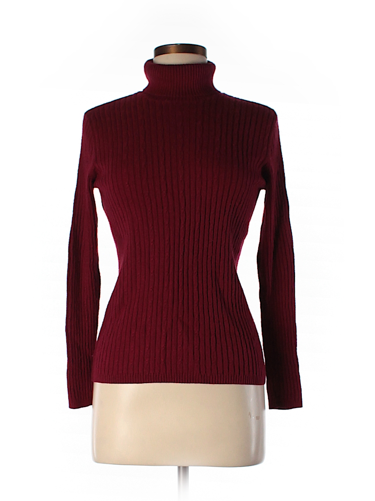 Chico's Stripes Red Turtleneck Sweater Size Med (1) - 80% off | thredUP