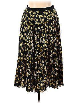 Derek Lam Collective Navy Floral Pleated Skirt (view 1)