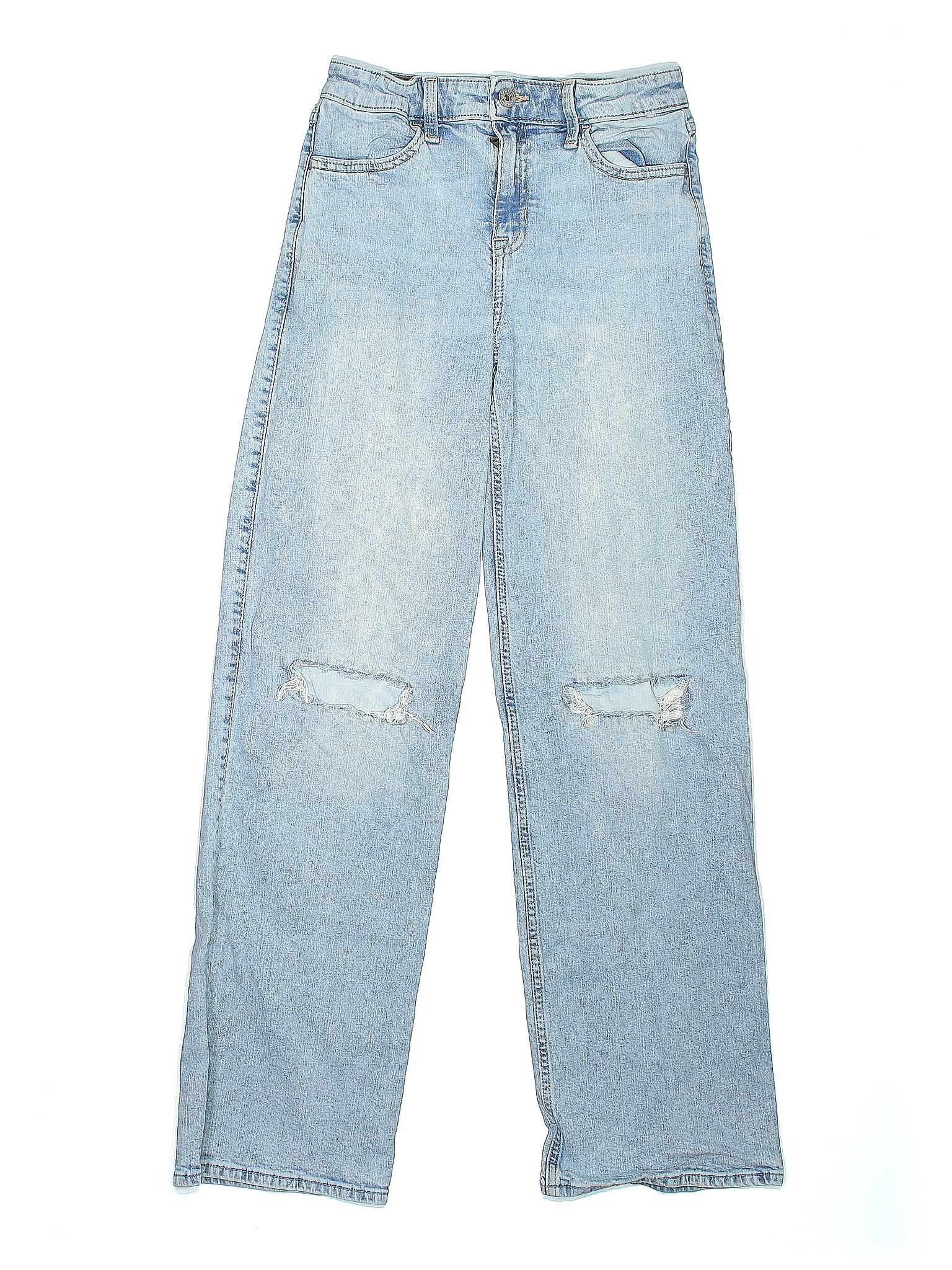 Abercrombie Solid Blue Jeans Size 13 14 66 off thredUP