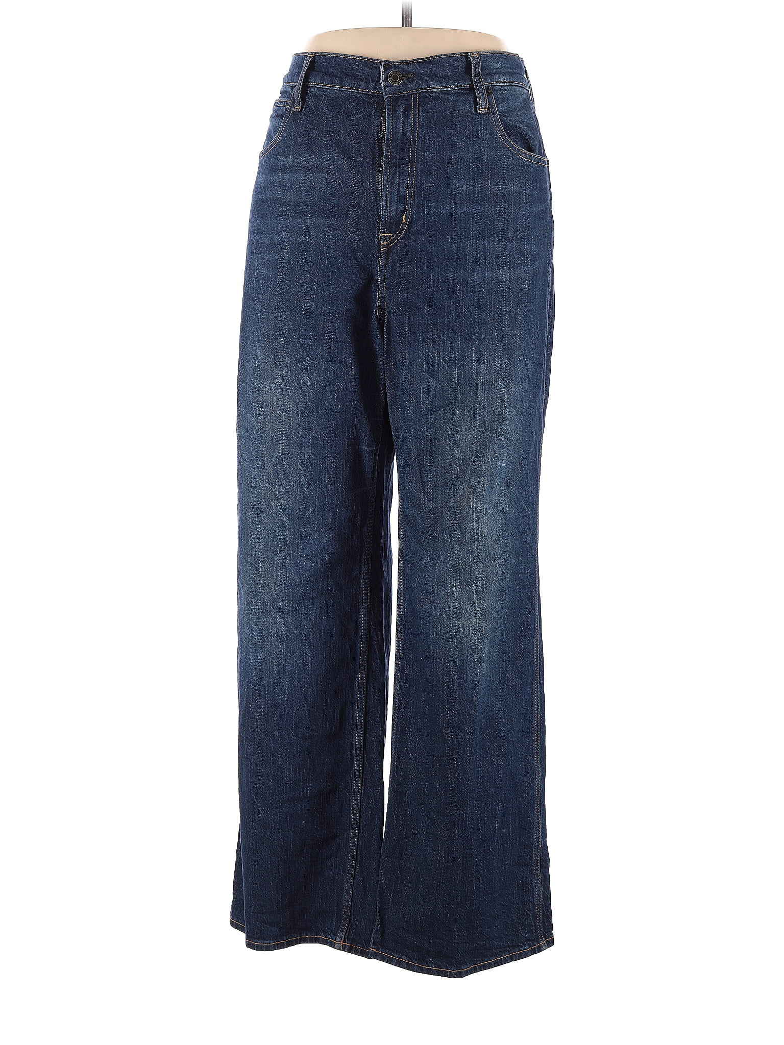 Gap Solid Blue Jeans 34 Waist - 71% off | thredUP