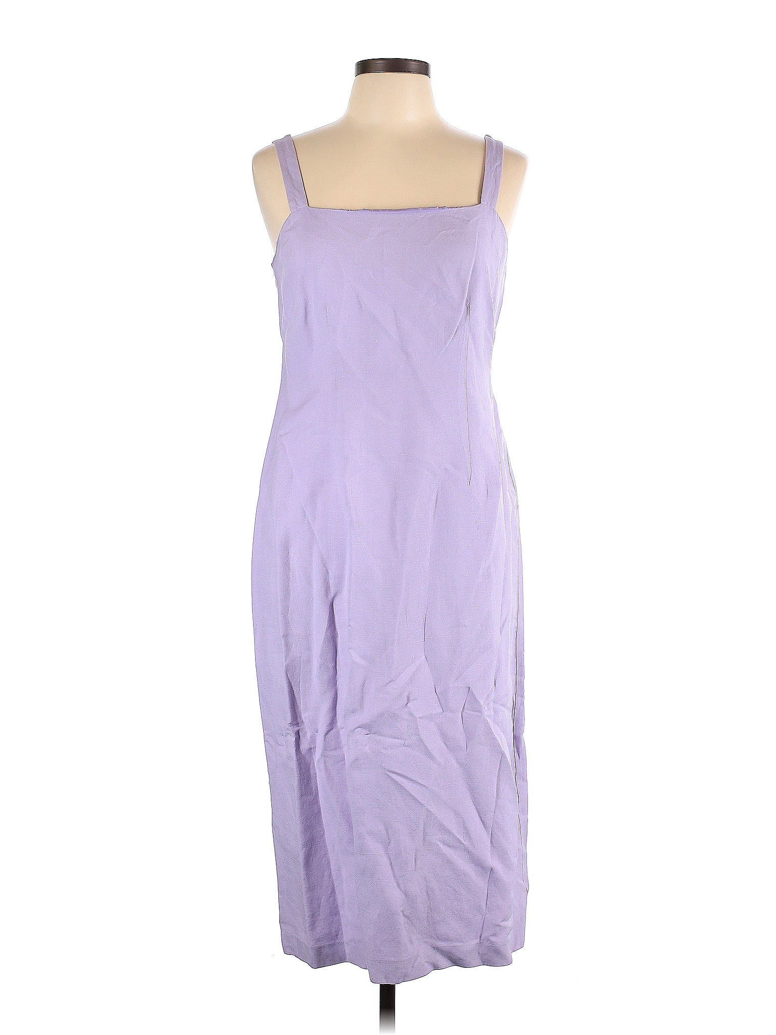 Jessica Howard Solid Lavender Purple Casual Dress Size 10 (Petite) 72