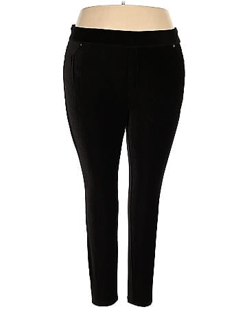 Simply Vera Vera Wang Polka Dots Black Casual Pants Size 2X (Plus