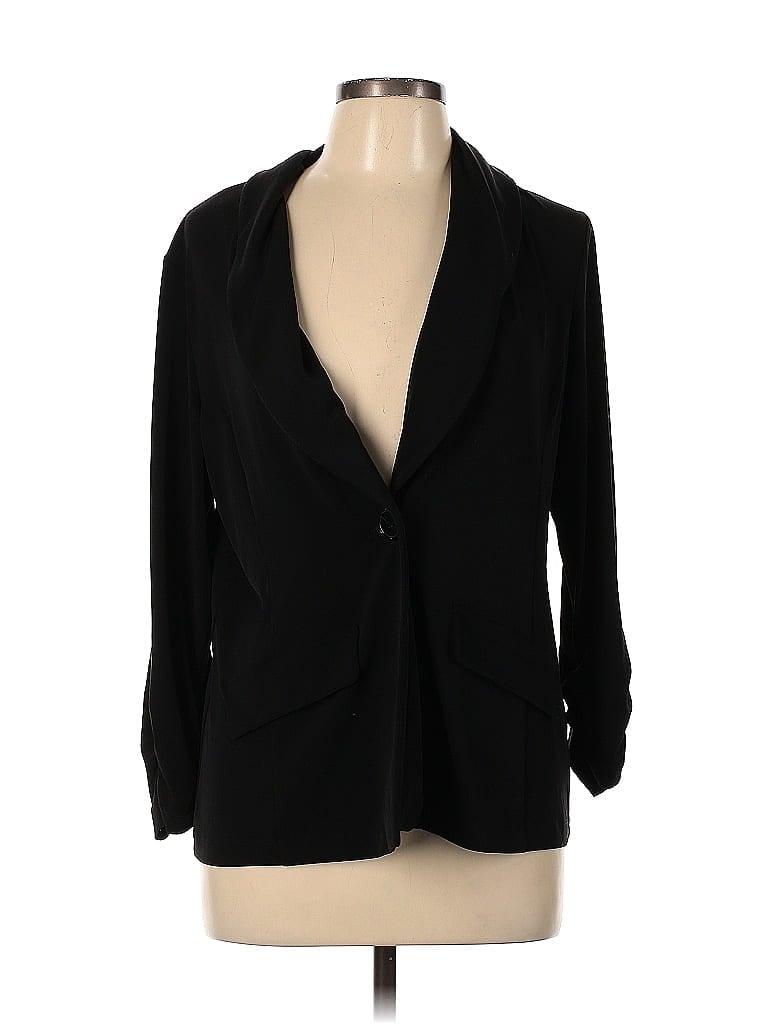 Evan Picone Solid Black Blazer Size L - 75% off | thredUP