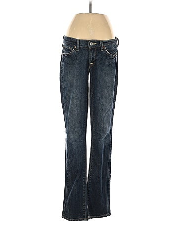 Lucky Brand 100% Cotton Solid Blue Silver Jeans Size 2 - 72% off