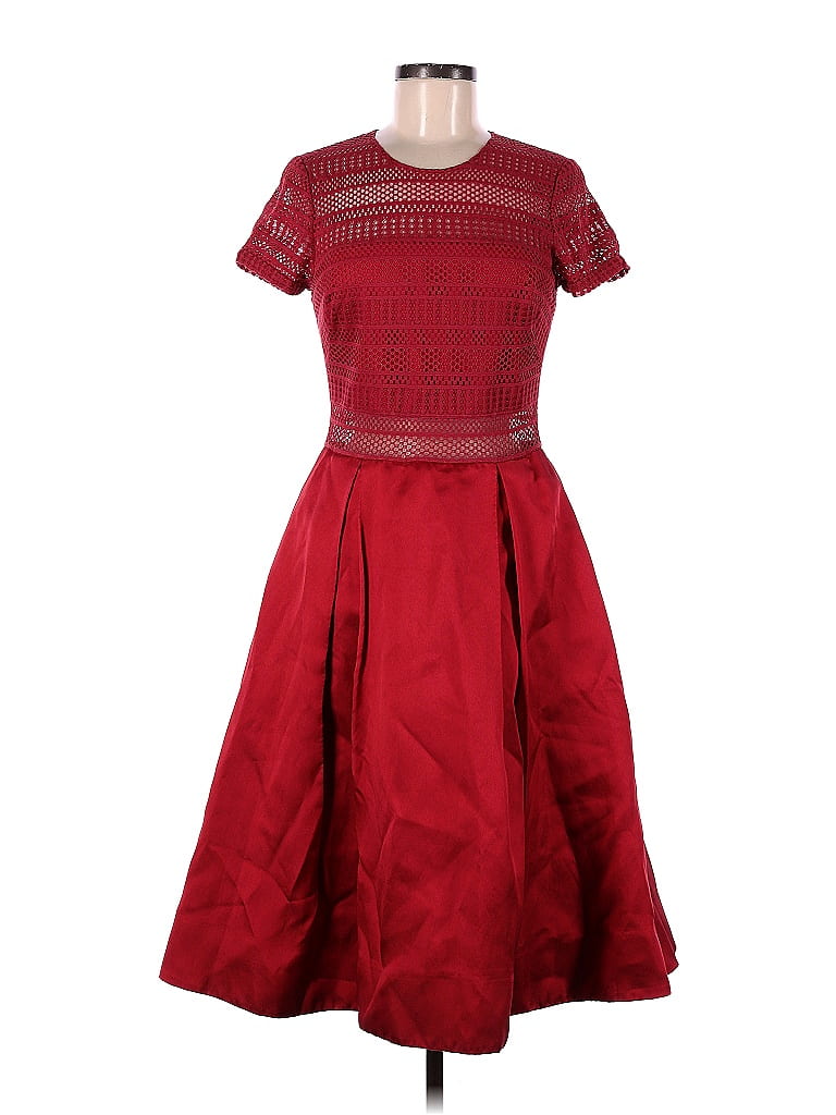 Monique Lhuillier Red Casual Dress Size 8 - photo 1