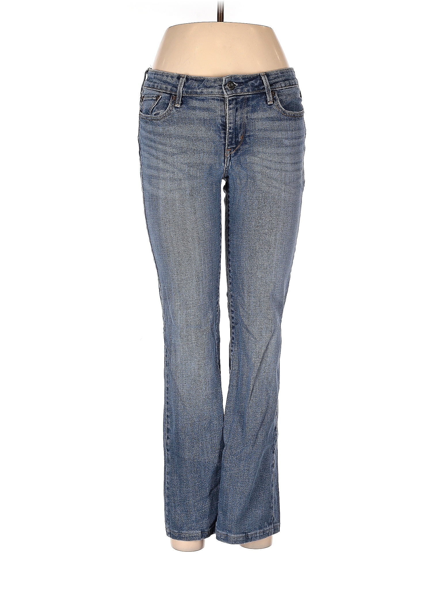 Lee Solid Blue Jeans Size 6 - 57% off | thredUP