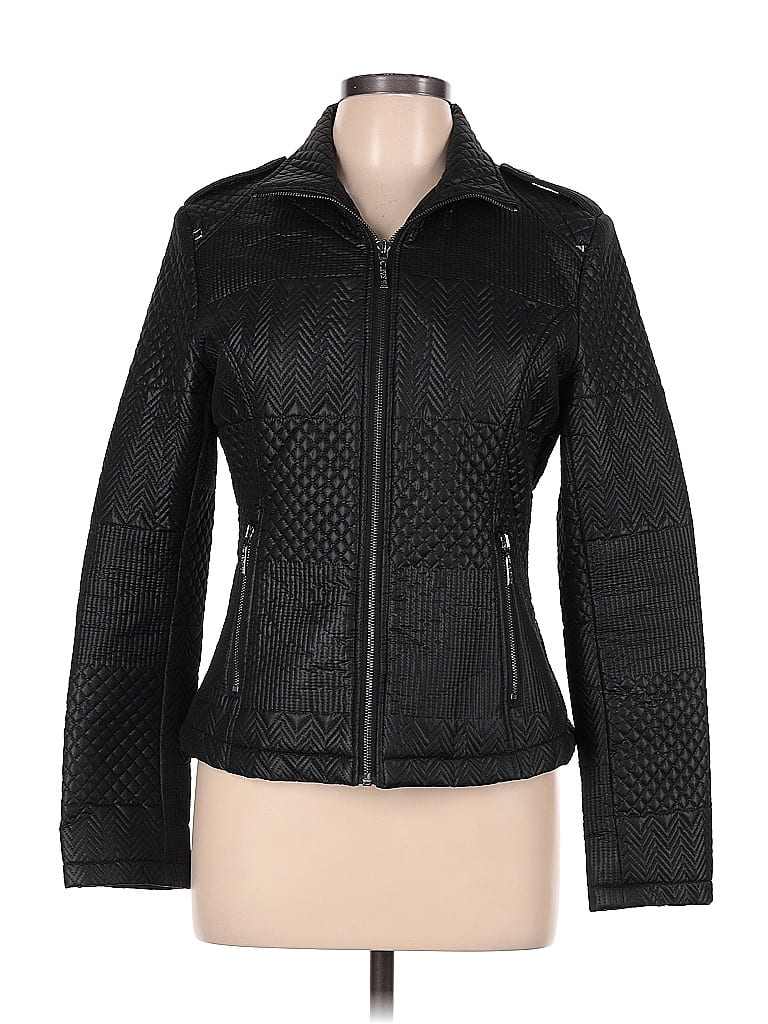Cole REACTION 100 Polyester Solid Black Coat Size M 65 off
