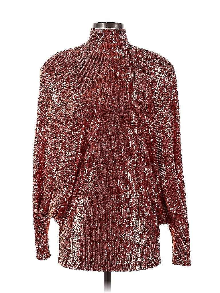 Naeem Khan 100% Nylon Burgundy Copper Sequin Dress Size 2 - photo 1
