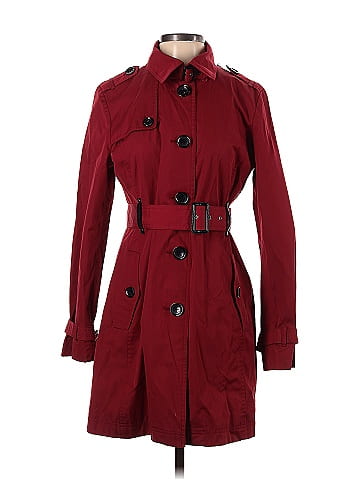 Michael kors red hot sale trench coat