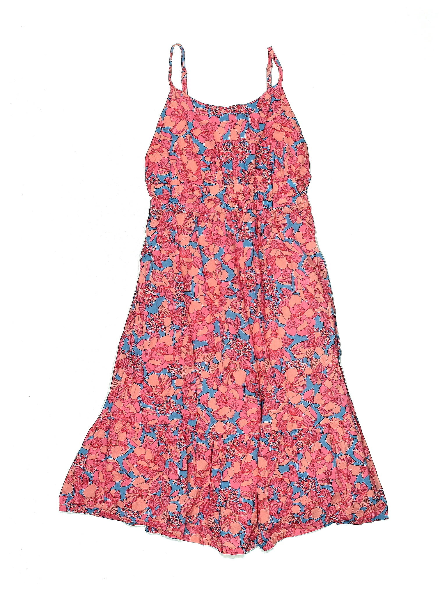 Gap Kids 100 Cotton Floral Red Dress Size XLarge (Youth) 60 off