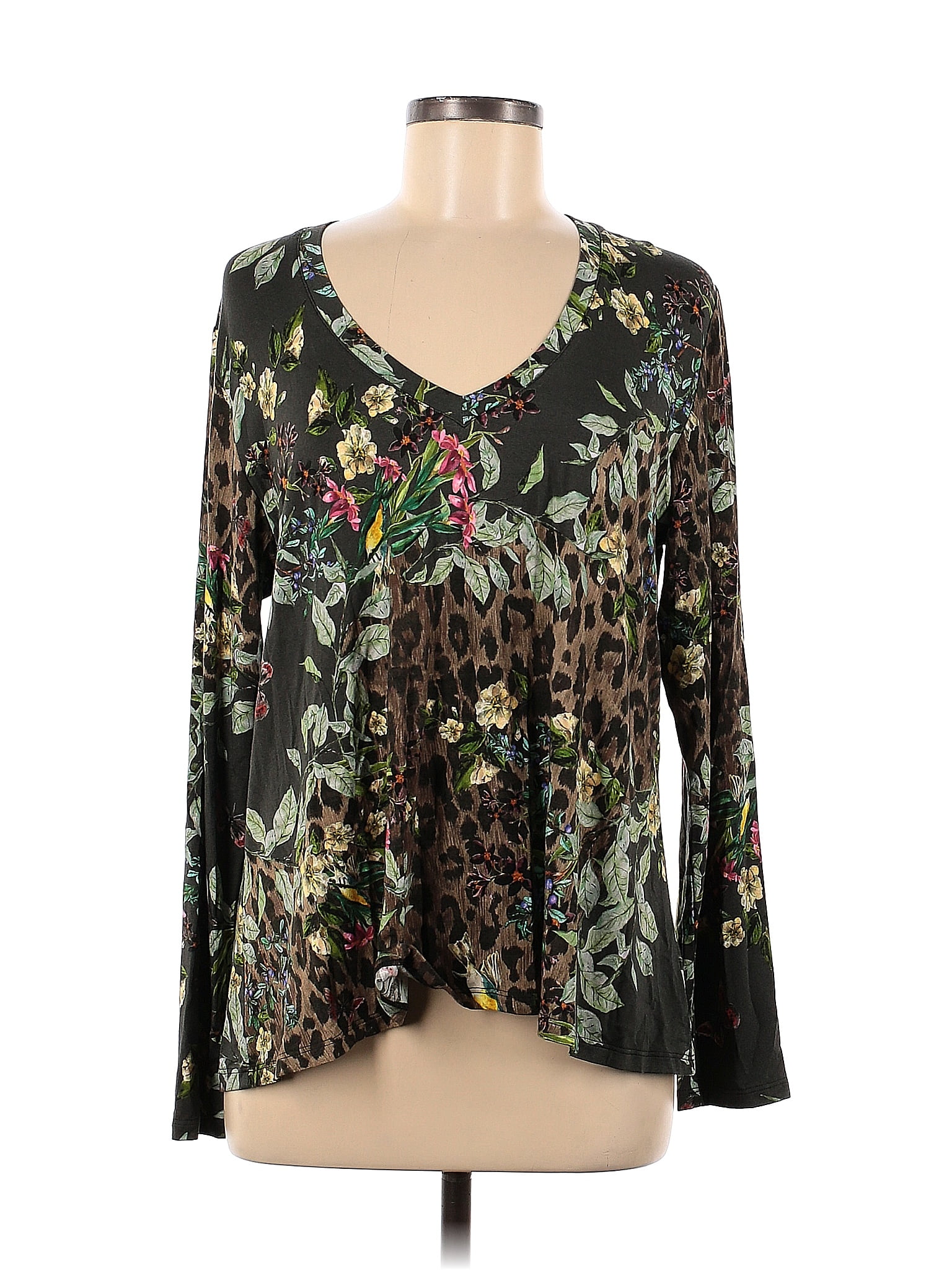 Johnny Was Floral Black Long Sleeve Blouse Size M - 71% off | thredUP