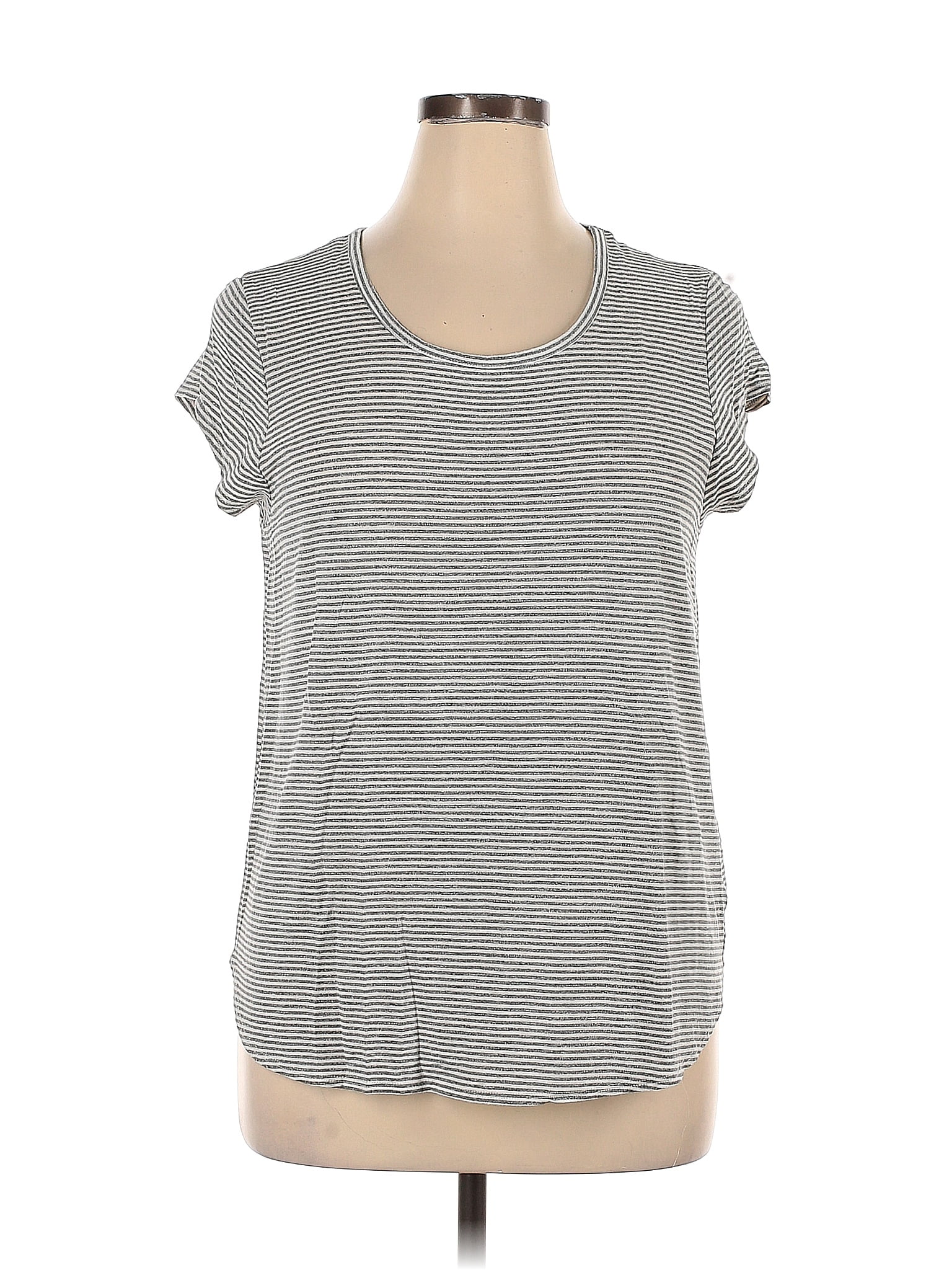 Rachel Zoe Stripes Gray Active T-Shirt Size XL - 83% off | thredUP